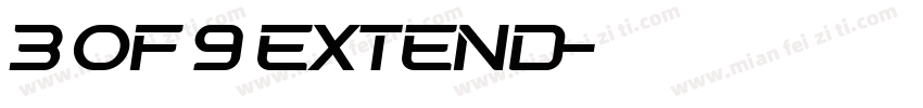 3 of 9 extend字体转换
